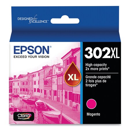 Epson T302XL320-S (T302XL) Claria High-Yield Ink, Magenta T302XL320-S